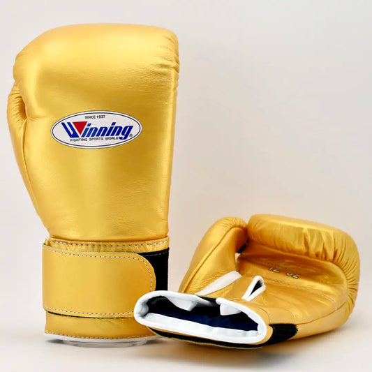 Winning Velcro Boxing Gloves – Metallic Gold