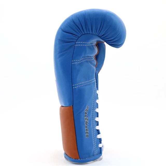 1v1 Peacemaker Lace Up Training Gloves - Royal Blue / Tobacco