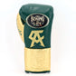 No Boxing No Life Pro Fight Gloves - Hunter Green / Metallic Gold - CA