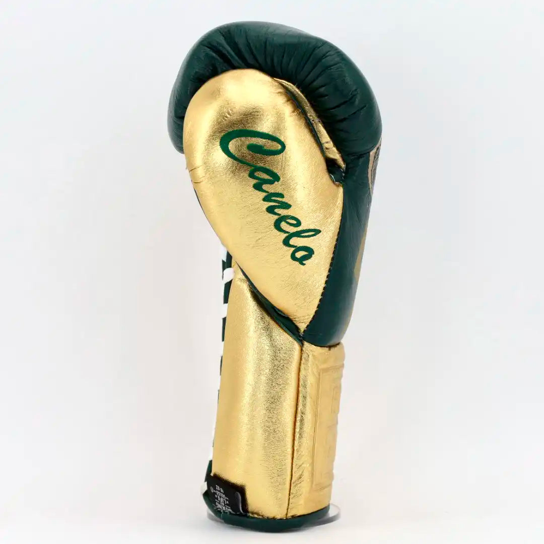 No Boxing No Life Pro Fight Gloves - Hunter Green / Metallic Gold - CA
