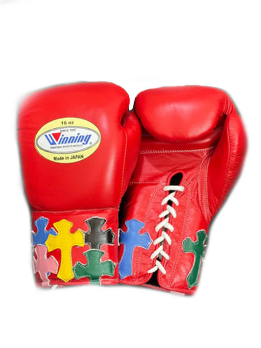 Custom Handmade Chrome Heart Boxing Gloves