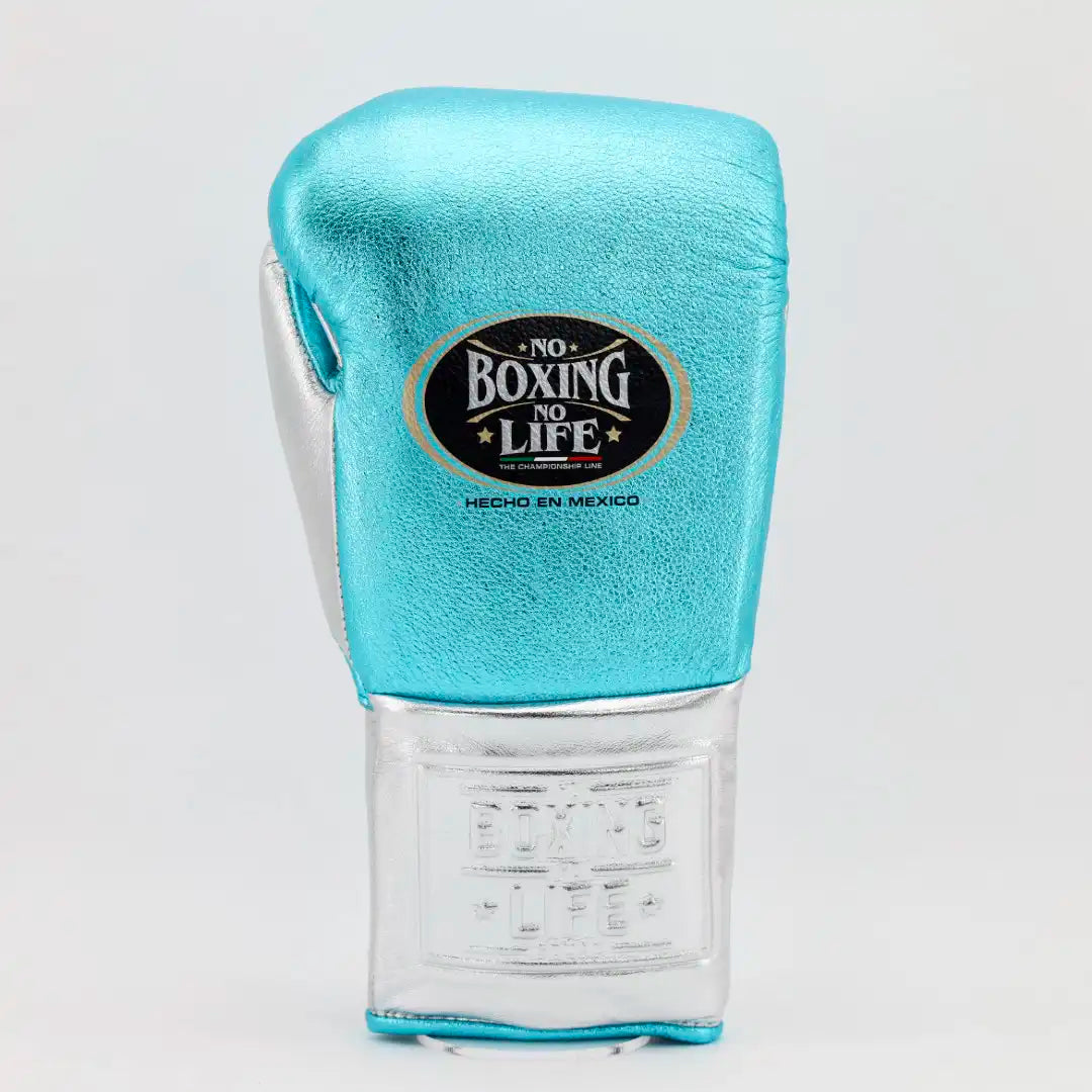 No Boxing No Life Training Gloves - Metallic Blue