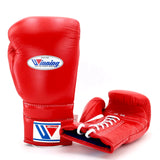 Winning Lace-Up Boxing Gloves – Red
