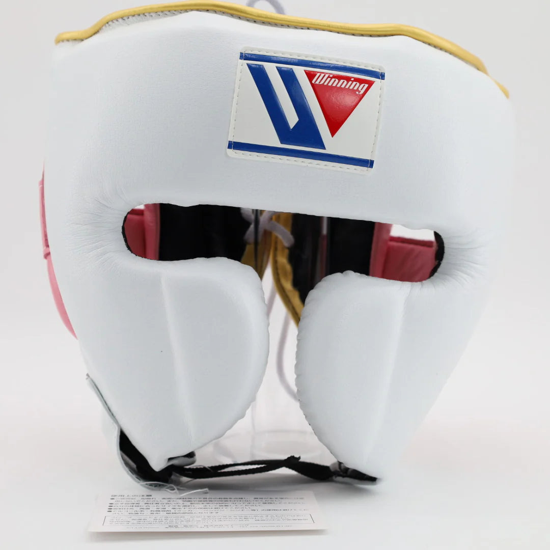 Winning Cheek Protector Headgear - white / pink / gold
