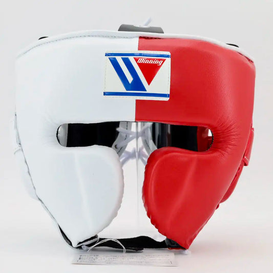 Winning Cheek Protector Headgear - White / Red
