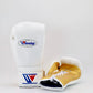 Winning Lace-Up Boxing Gloves – White/Golden