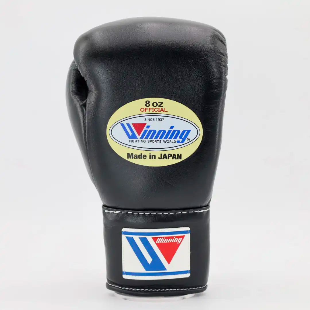 Winning Lace-Up Boxing Gloves – Black
