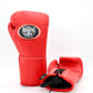 No Boxing No Life lace up Training Gloves - red