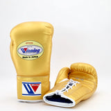 Winning Lace-Up Boxing Gloves – Golden