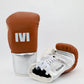1v1 Peacemaker Lace Up Training Gloves - Tobacco / Metallic Silver / White