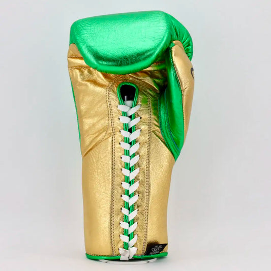 No Boxing No Life CA Special Edition Training Gloves - Metallic Green / Metallic Gold