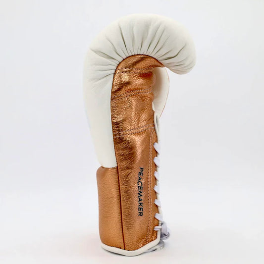 1v1 Peacemaker Lace Up Training Gloves - Metallic Copper / Bone White