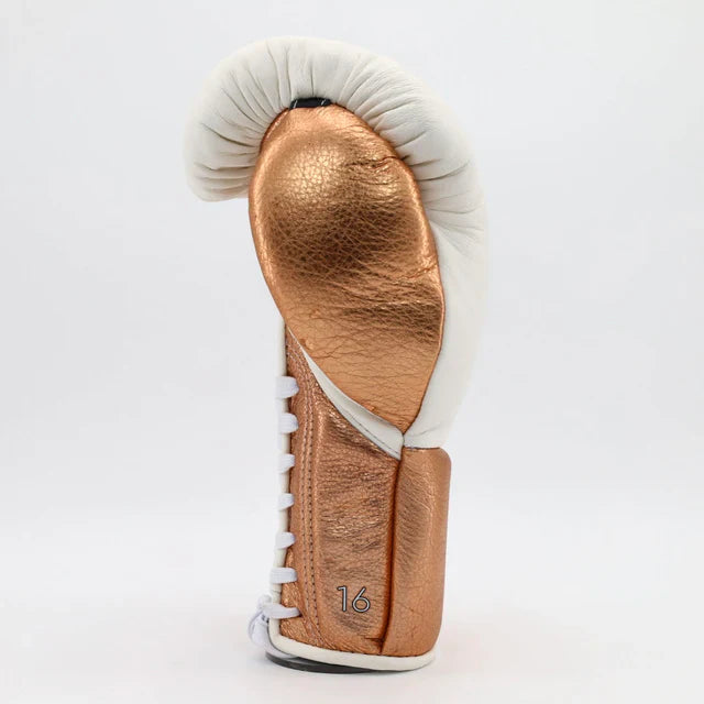 1v1 Peacemaker Lace Up Training Gloves - Metallic Copper / Bone White