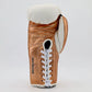 1v1 Peacemaker Lace Up Training Gloves - Metallic Copper / Bone White