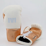 1v1 Peacemaker Lace Up Training Gloves - Metallic Copper / Bone White