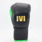 1v1 Peacemaker Lace Up Training Gloves - Black / neon Green / Metallic