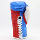 1v1 PTE Lace Up Training Gloves - Metallic Blue / Red / White