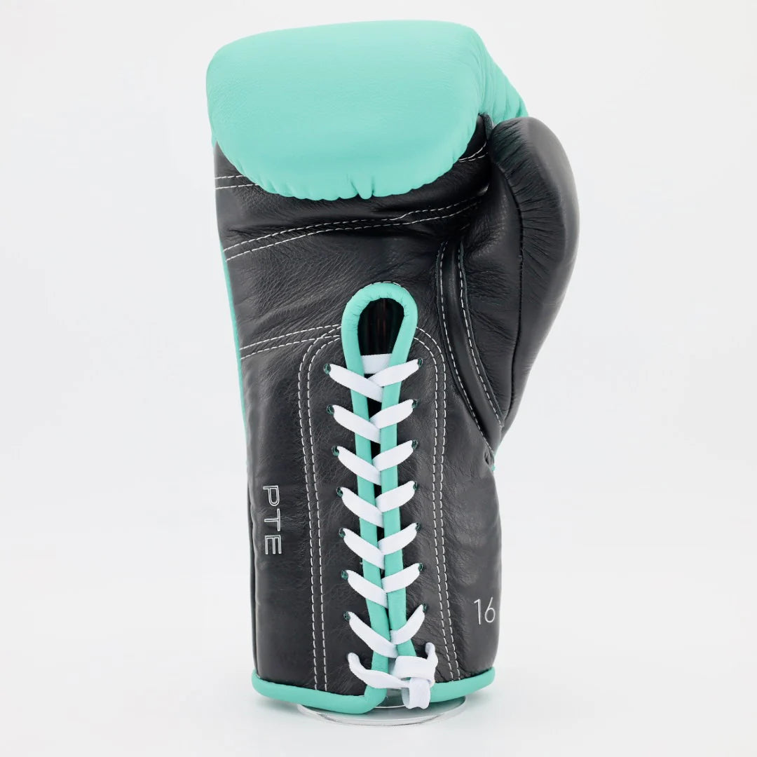 1v1 PTE Lace Up Training Gloves - Tiffany Green / Black