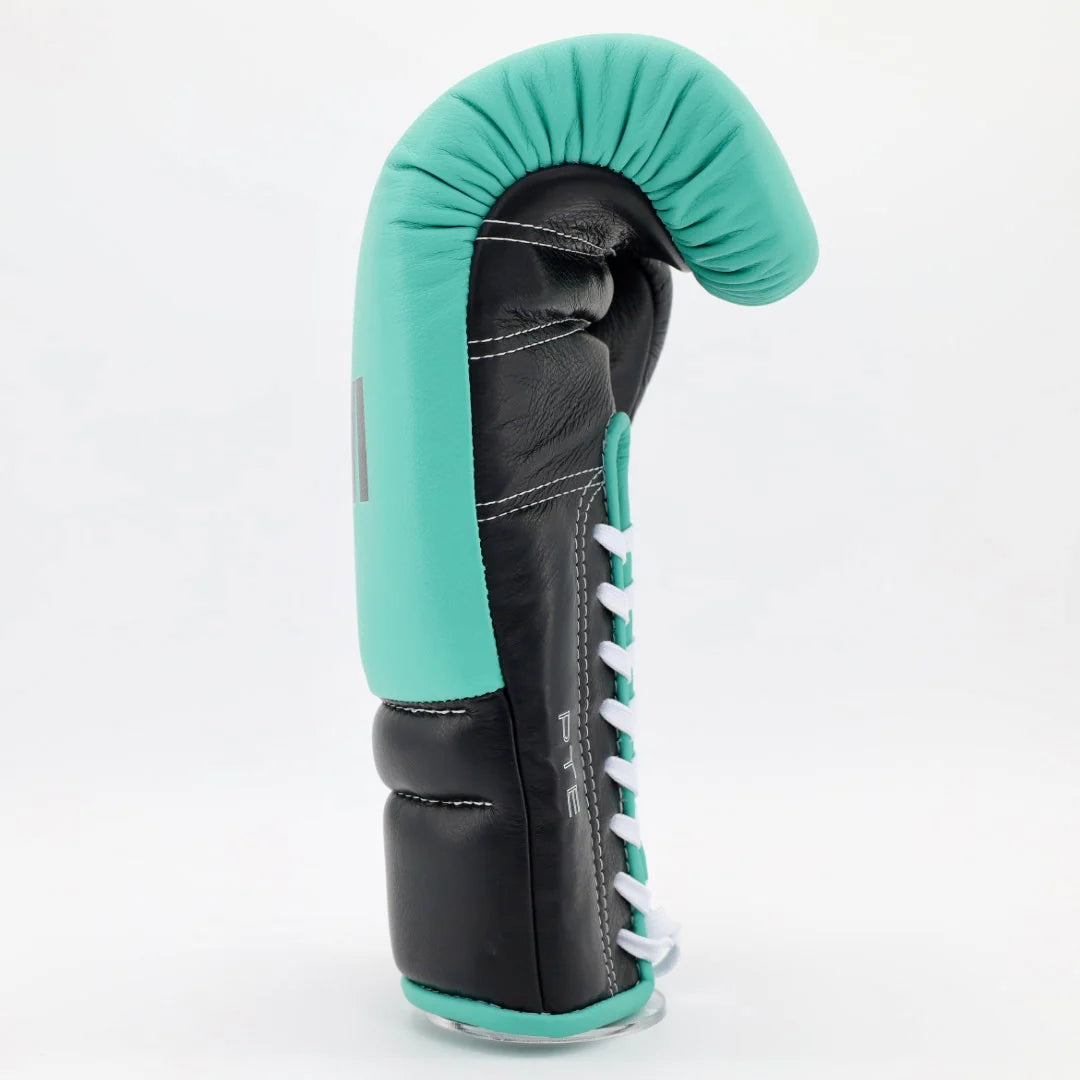 1v1 PTE Lace Up Training Gloves - Tiffany Green / Black