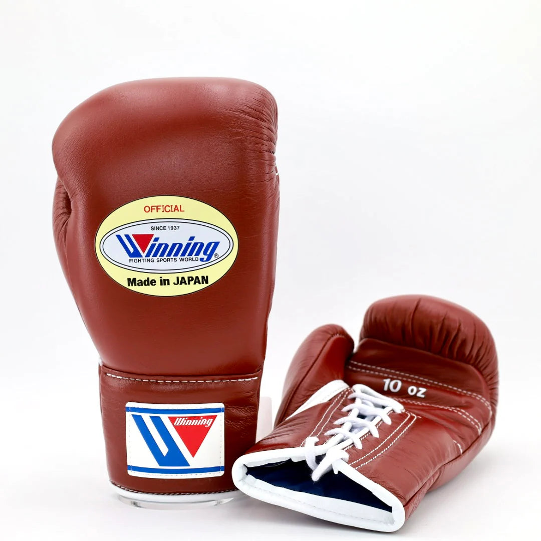 Winning Lace-Up Boxing Gloves – Brown
