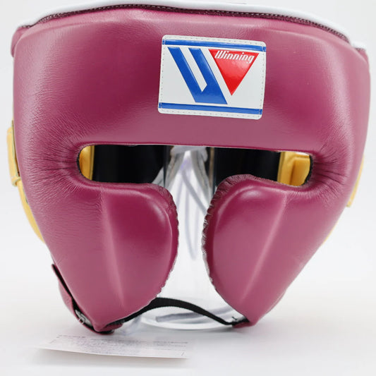 Winning Cheek Protector Headgear - burgundy / gold