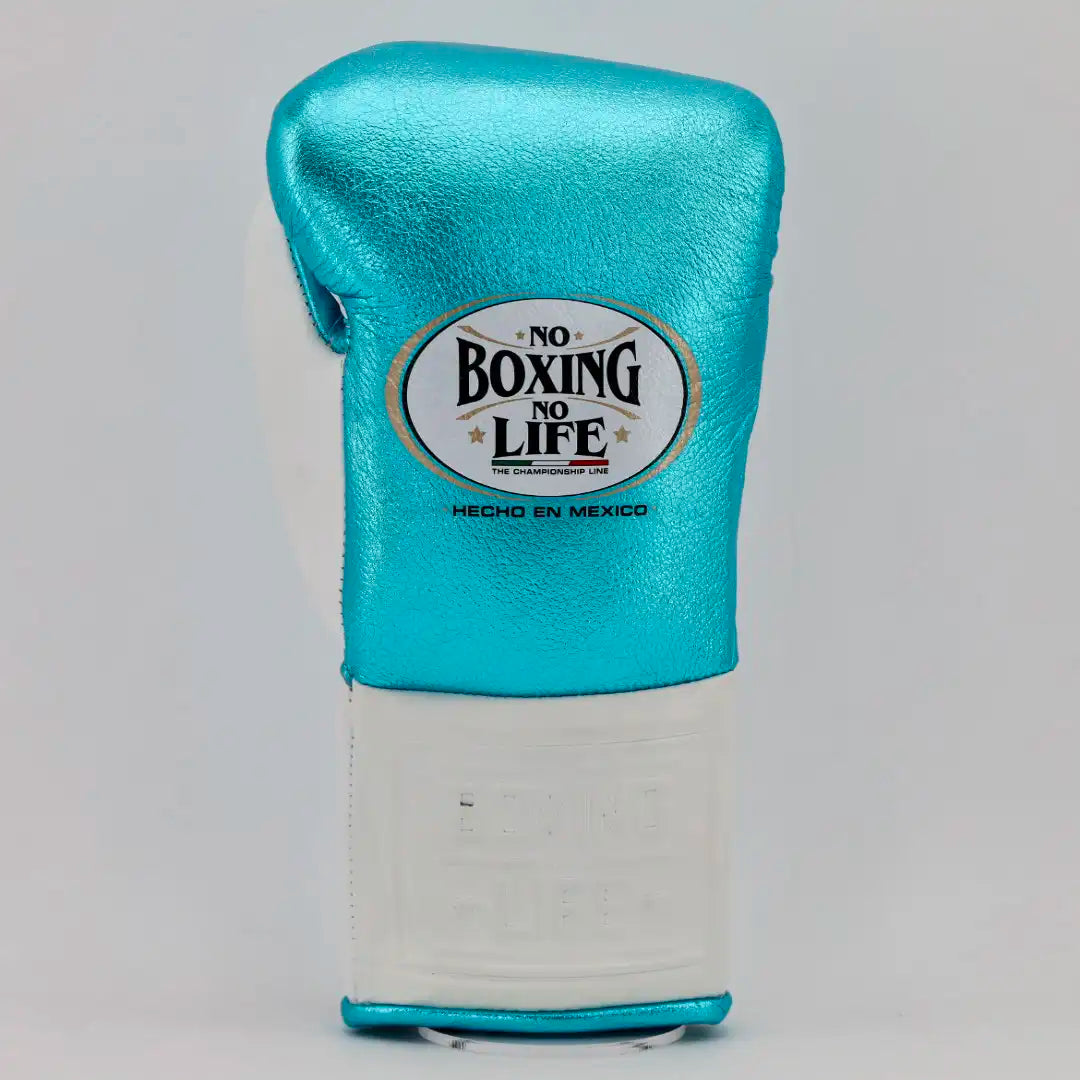 No Boxing No Life Pro Fight Gloves - Metallic Blue