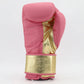1v1 PTE Velcro Training Gloves - Pink / Metallic Gold