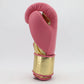 1v1 PTE Velcro Training Gloves - Pink / Metallic Gold