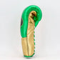 No Boxing No Life Pro Fight Gloves - Metallic Green / Metallic Gold