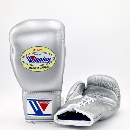 Winning Lace-Up Boxing Gloves – Gray