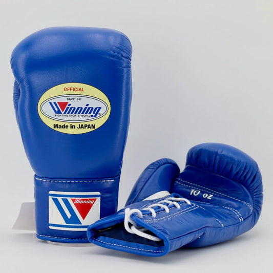 Winning Lace-Up Boxing Gloves – Blue