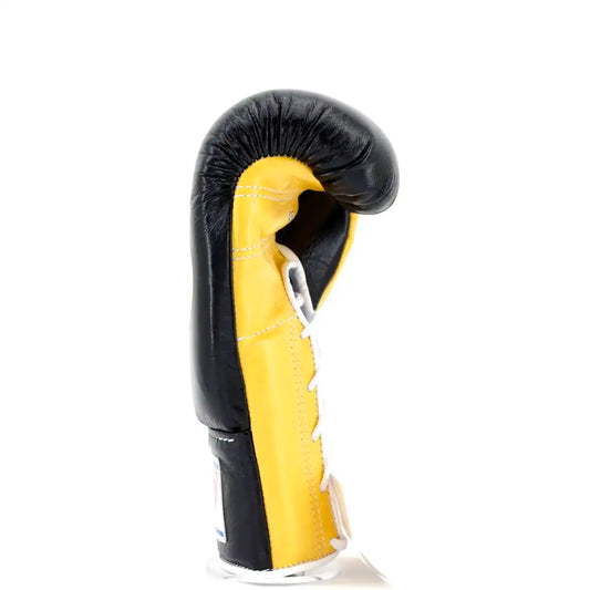 Winning Lace-Up Boxing Gloves – Black/Yellow